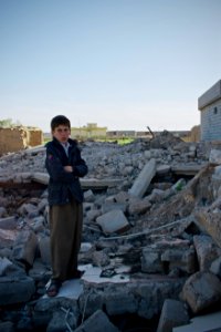 Survivors in the rubble of destruction by the Islamic State in the village Wardik 06