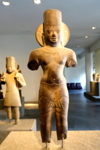 Surya (sun god), Nui Ba The, An Giang, 6th-7th century, sandstone - Museum of Vietnamese History - Ho Chi Minh City - DDSC06076