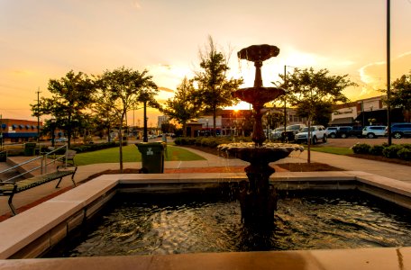 Sunset Ruston Fountain in Railroad Park