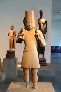 Surya (sun god), Nui Ba The, An Giang, 6th-7th century, sandstone - Museum of Vietnamese History - Ho Chi Minh City - DDSC06075