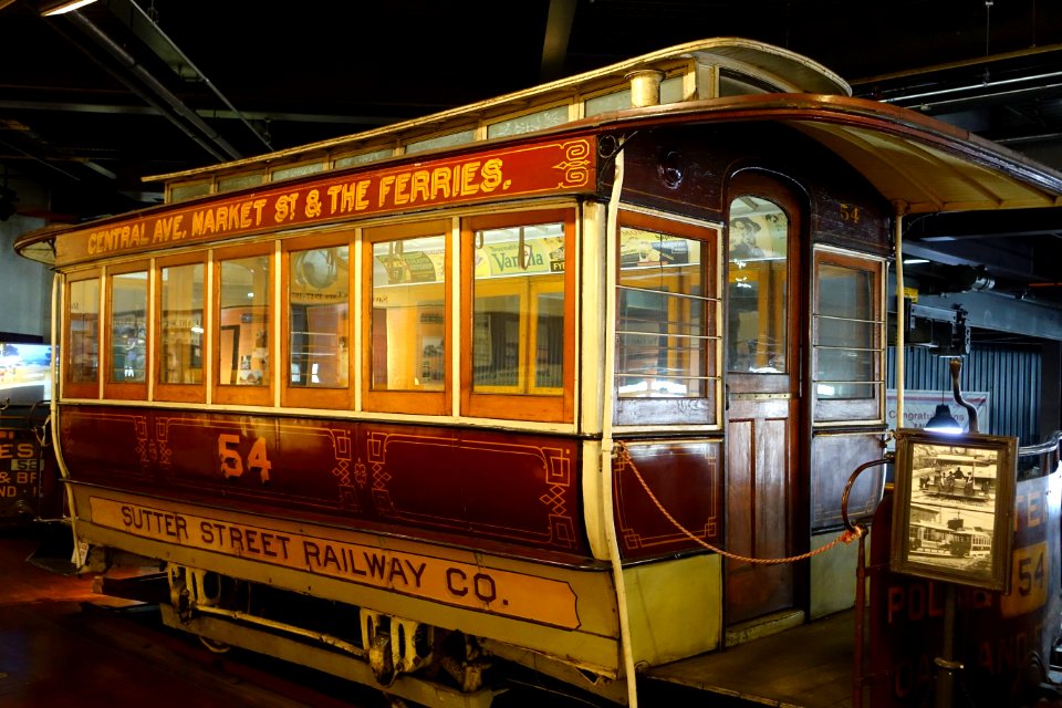 Sutter Street Trailer No. 54 - San Francisco Cable Car Museum - San Francisco, CA - DSC04018