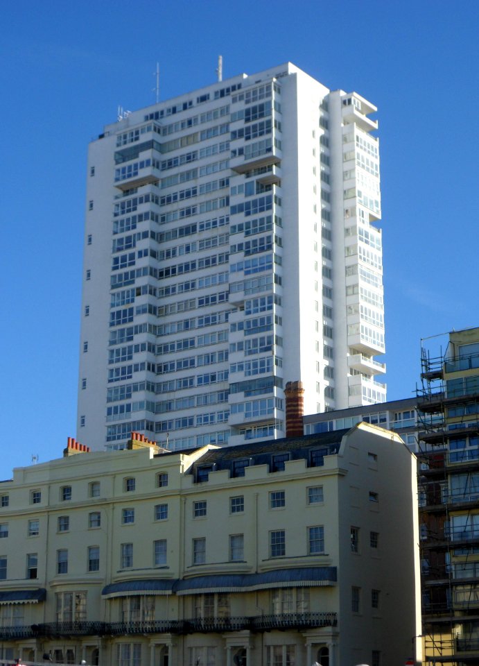 Sussex Heights and Regency Square, Brighton (October 2013)