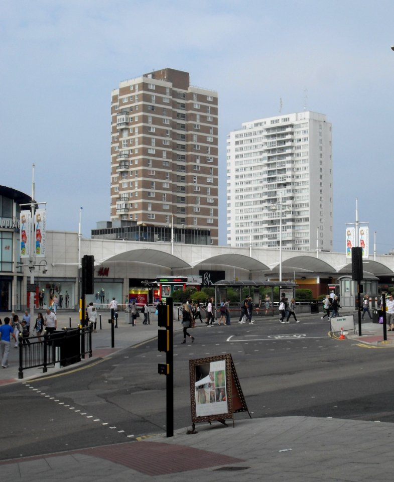 Sussex Heights and Chartwell Court, Brighton (Looking Southwest) (July 2010)