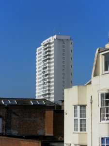 Sussex Heights seen from Spring Street, Brighton (June 2013) (2)