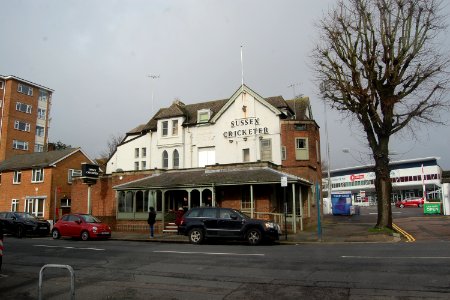 Sussex Cricketer pub, Eaton Road, Hove (2 February 2020, after closure) (1)