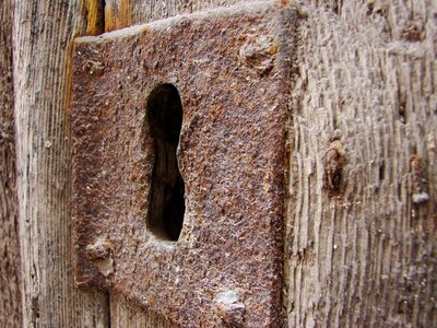 Keyhole old wood old building