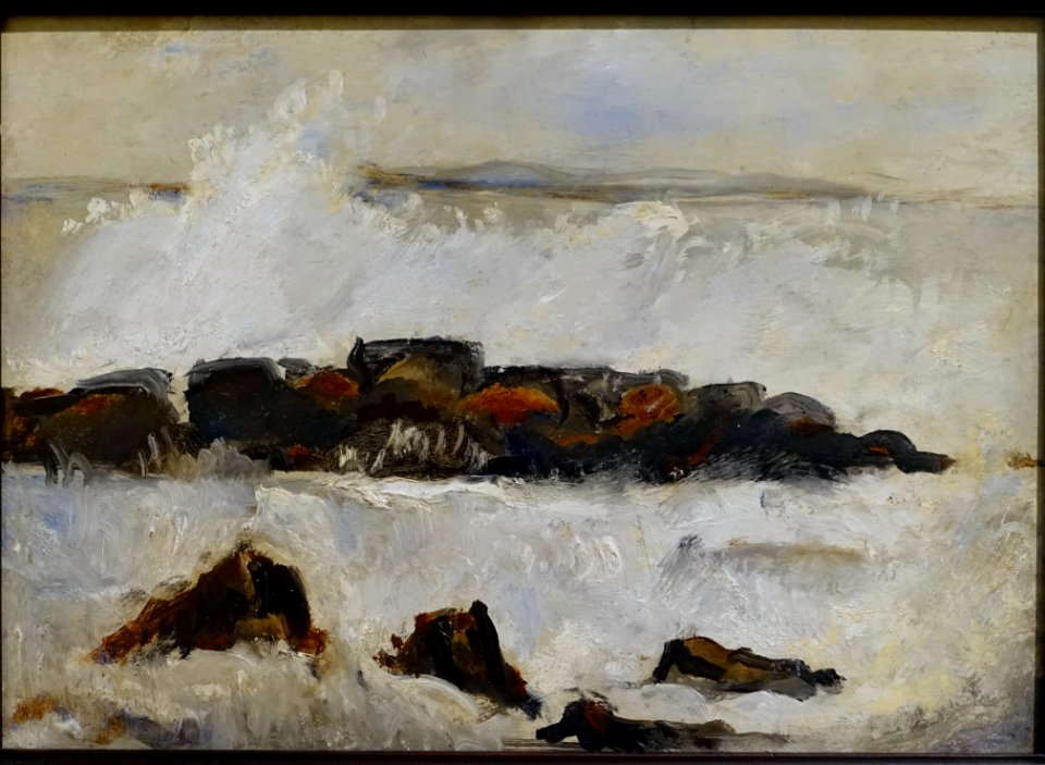 Surf on Reef, by Marsden Hartley, 1937-1938, oil on board - Portland Museum of Art - Portland, Maine - DSC04193