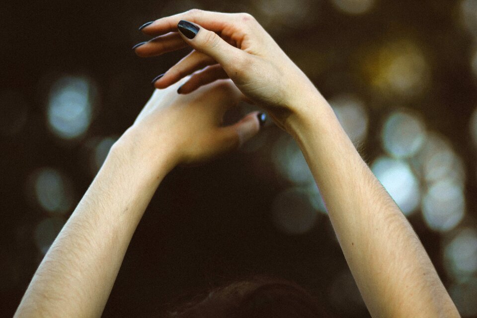 Hands macro skin
