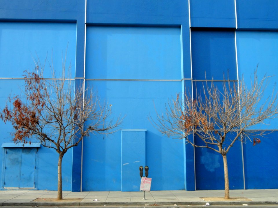 Studio Theatre blue wall - San Jose, CA - DSC03670