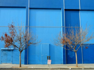 Studio Theatre blue wall - San Jose, CA - DSC03670