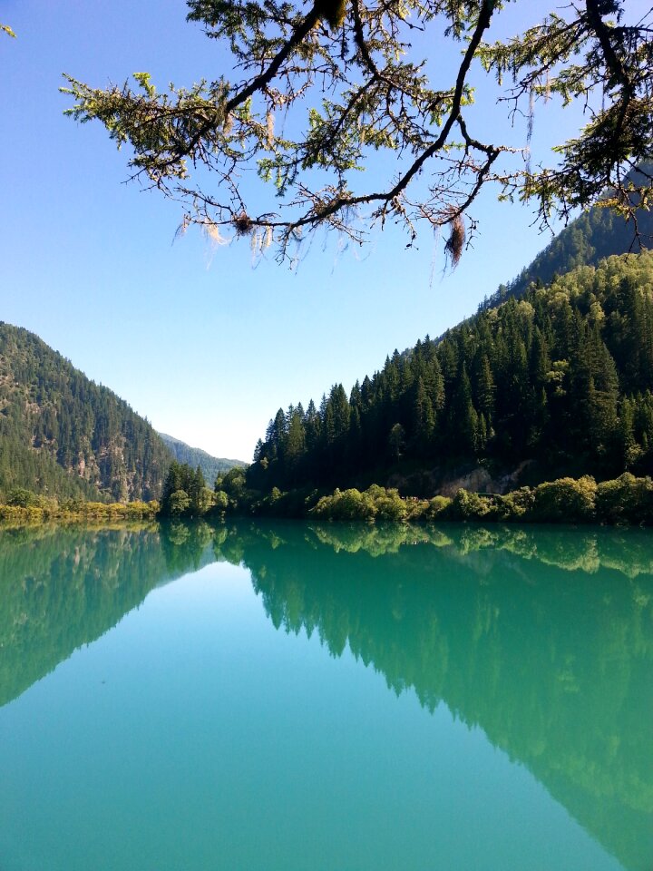 Jiuzhaigou mirror serene photo