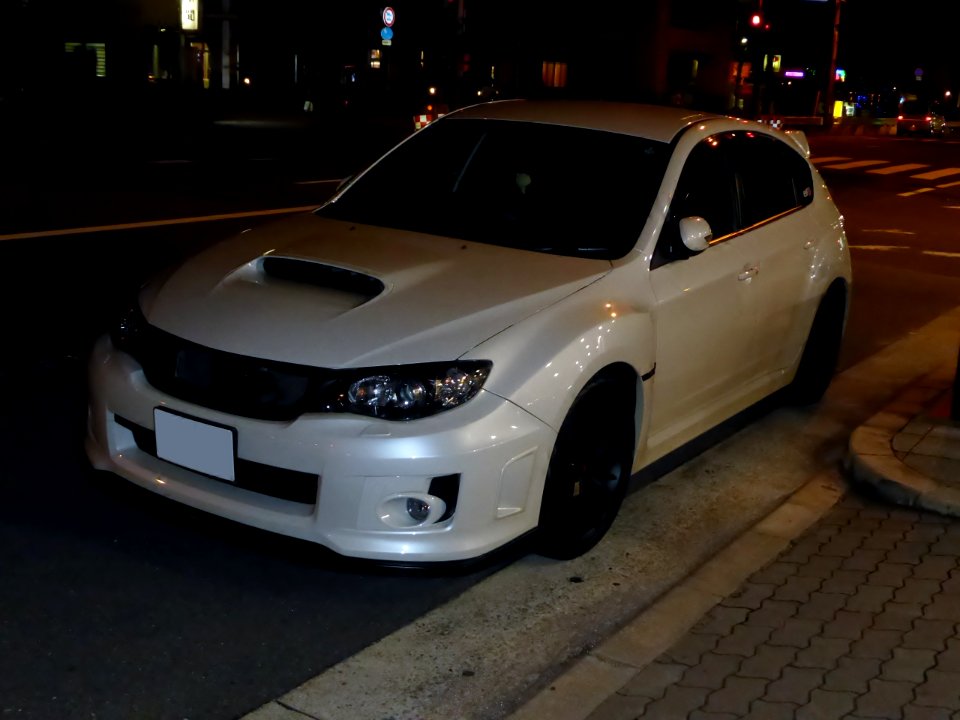 Subaru WRX STI 5door (GRB) at night front