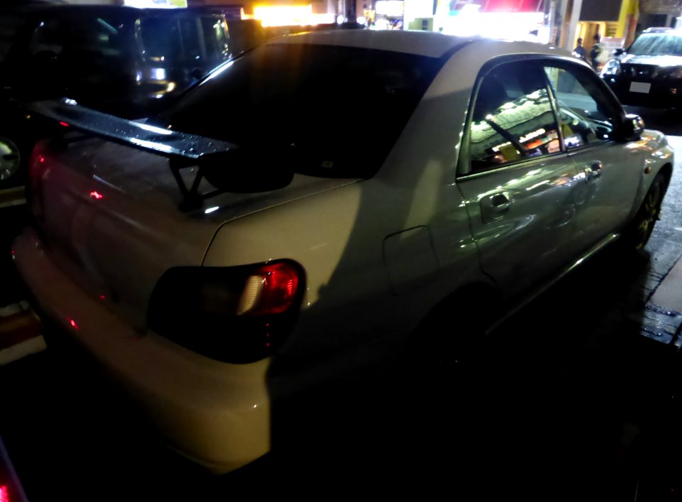 Subaru IMPREZA WRX STi (GDA) at night rear