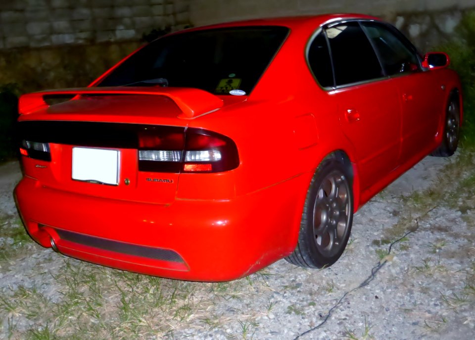Subaru LEGACY B4 Blitzen (BE5) at night rear
