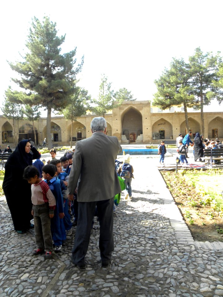 Students in Shah Abbasi caravansary of Nishapur 12