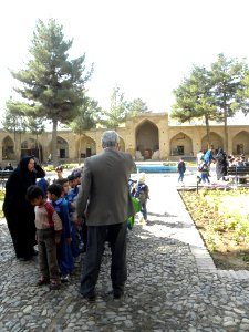 Students in Shah Abbasi caravansary of Nishapur 12