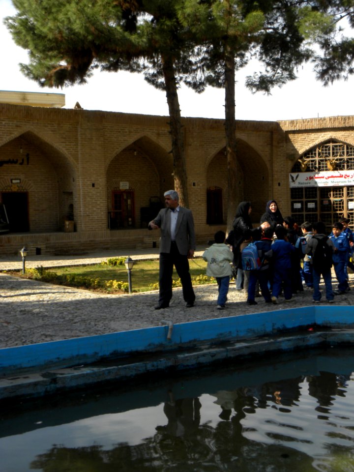 Students in Shah Abbasi caravansary of Nishapur 07