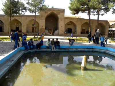 Students in Shah Abbasi caravansary of Nishapur 04