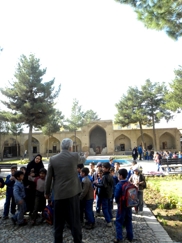 Students in Shah Abbasi caravansary of Nishapur 10