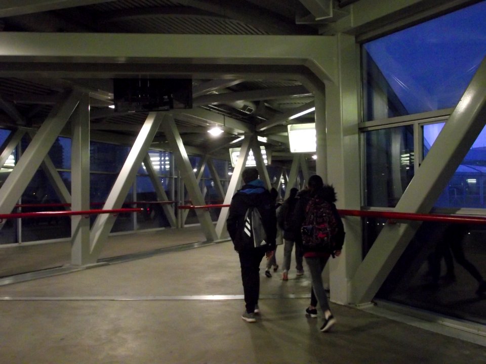 Students in SkyWalk, the PATH