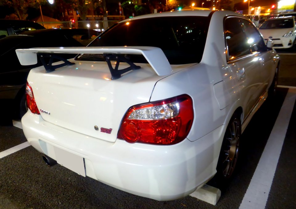 Subaru IMPREZA S203 (GDBE) at night rear
