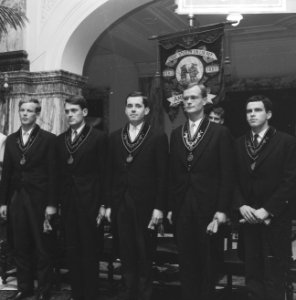 Studenten behorend tot een vereniging (vermoedelijk), Bestanddeelnr 918-3183