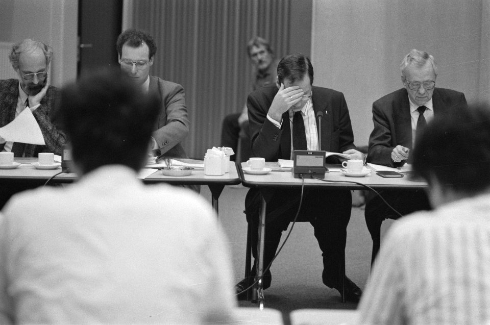 Studenten, parlementariërs, vakbonden, Deetman, W.J., Bestanddeelnr 934-3828