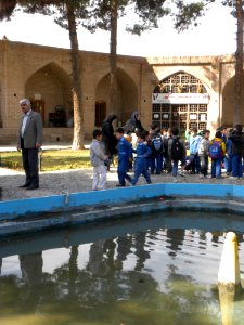 Students in Shah Abbasi caravansary of Nishapur 08