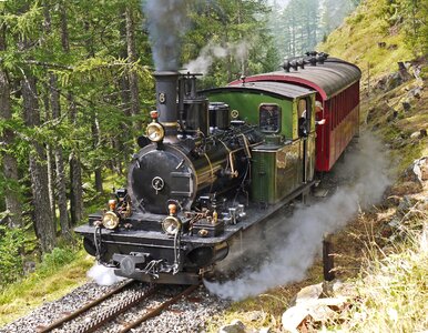 Mountain ride dfb steam railway furka - bergstrecke photo