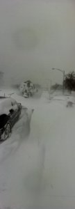 Stuck Cars Vertical Panorama On Lake Shore Drive Chicago Feb 2 2011 storm