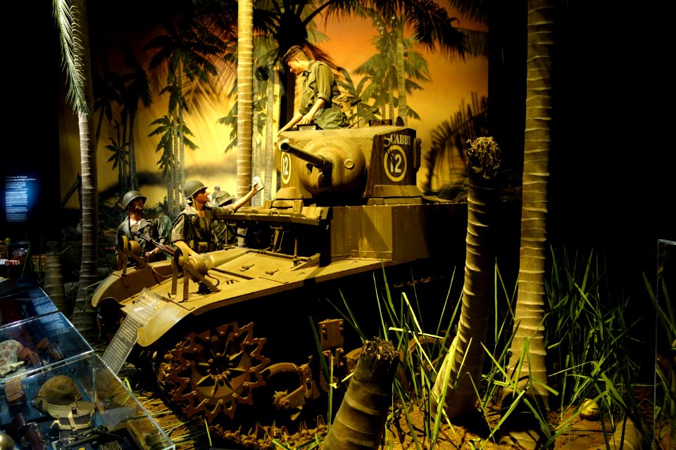 Stuart light tank, Battle of Buna–Gona, World War II - Wisconsin Veterans Museum - DSC03049