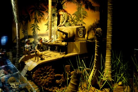 Stuart light tank, Battle of Buna–Gona, World War II - Wisconsin Veterans Museum - DSC03049