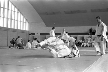 Studenten judo om Europese titel in Delft, overzicht uit teamwedstrijden, Bestanddeelnr 916-6085