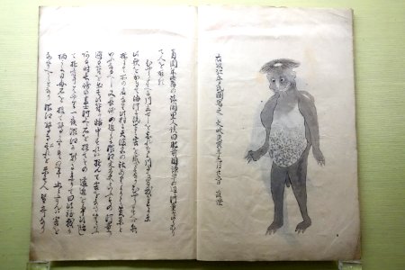 Suiko (Water monster), Edo period, Tenmei era (1781-1789), ink on paper - Tokyo National Museum - DSC05501