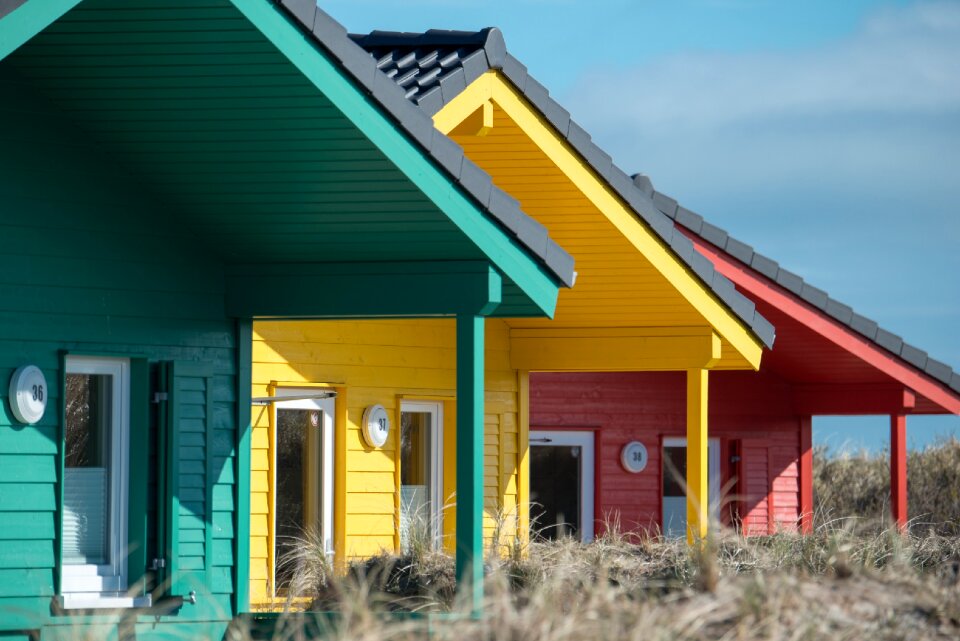 Country houses dune colorful