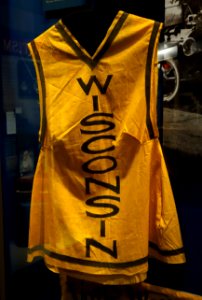 Suffrage tunic used by Wisconsin or Milwaukee County Suffrage Association at the Republican National Convention, Chicago, Illinois, 1916 - Wisconsin Historical Museum - DSC03250