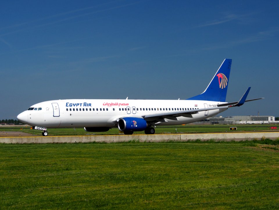 SU-GCO EgyptAir Boeing 737-866(WL) at Schiphol (AMS - EHAM), The Netherlands, 16may2014, pic-2