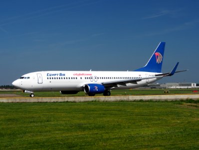 SU-GCO EgyptAir Boeing 737-866(WL) at Schiphol (AMS - EHAM), The Netherlands, 16may2014, pic-2
