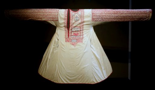 Sufi garment with embroidered Quran sutras, Afghanistan or Pakistan, 1874, cotton, silk - Rautenstrauch-Joest-Museum - Cologne, Germany - DSC09895