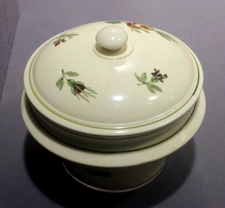 Sugar bowl with lid, Slovakia, perhaps Kremnica, late 1800s, ceramic - Museum of Anthropology, University of British Columbia - DSC08779