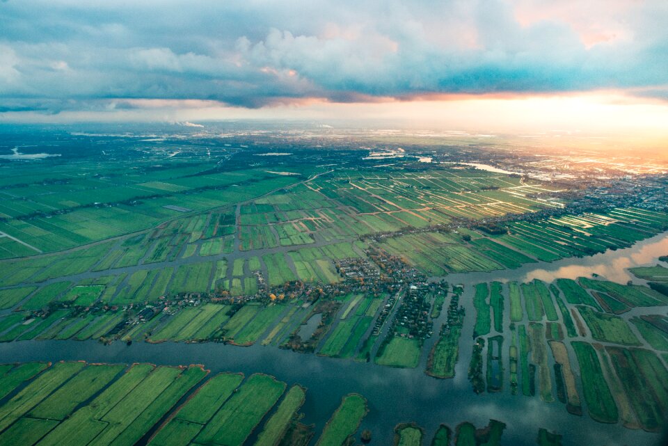 Dutch from airplane photo