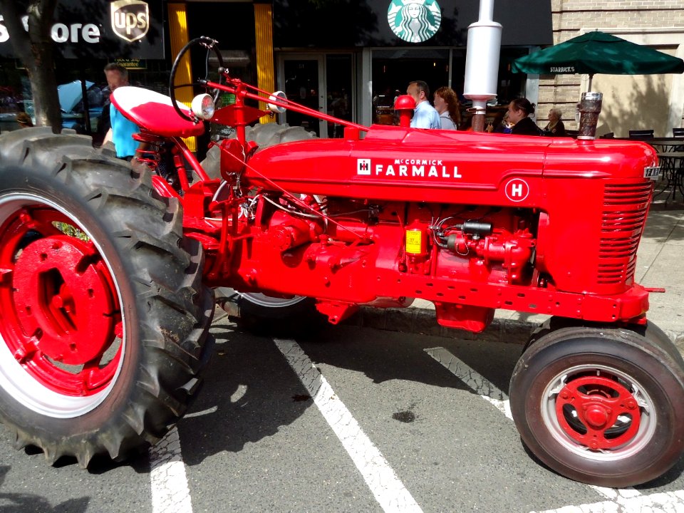 Summit New Jersey car show Sept 2013 6 red tractor McCormick Farmall