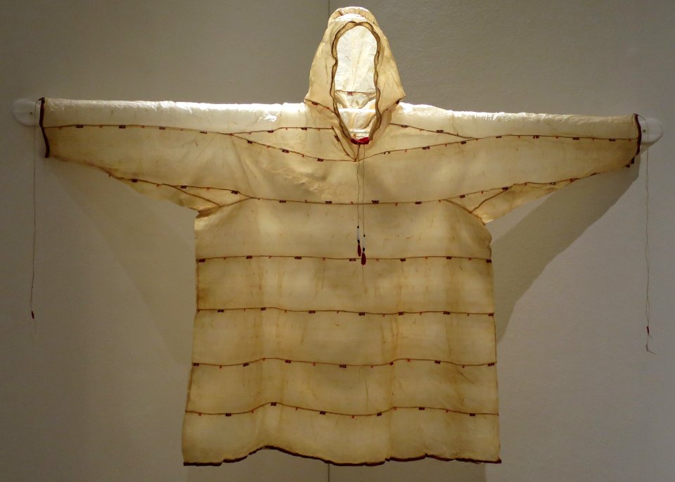 Summer dried seal gut parka, Aleutian Islands, Yupik, 20th century, Honolulu Museum of Art, 2014-25-01