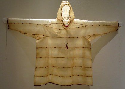 Summer dried seal gut parka, Aleutian Islands, Yupik, 20th century, Honolulu Museum of Art, 2014-25-01
