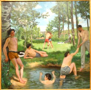 Summer Scene by Jean Frederic Bazille, 1869 - Fogg Art Museum - DSC02413