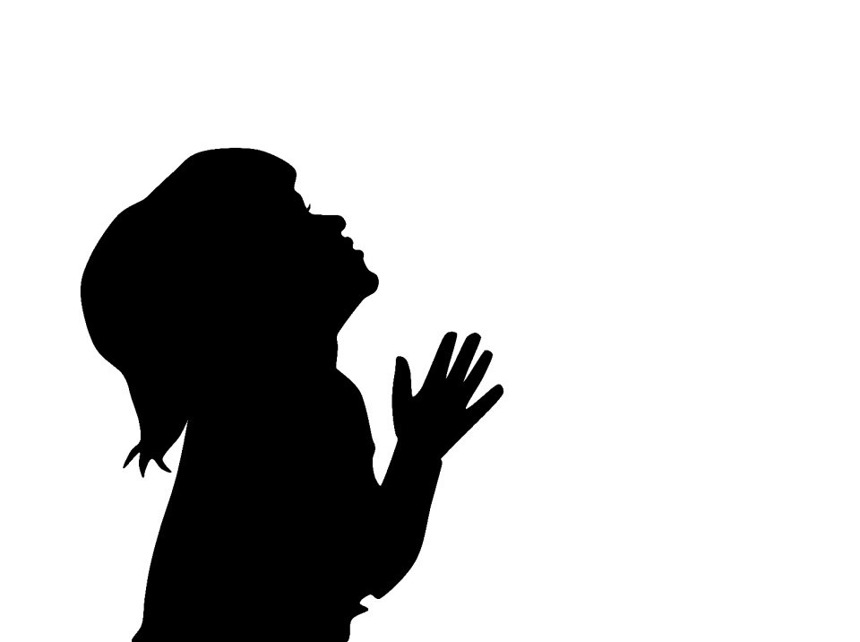 Prayer religion silhouette