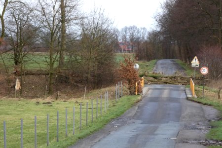 Sturmtief Friederike - Gescher Brücke