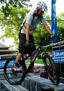 Stunt bicycle rider Chris Clark in Summit NJ