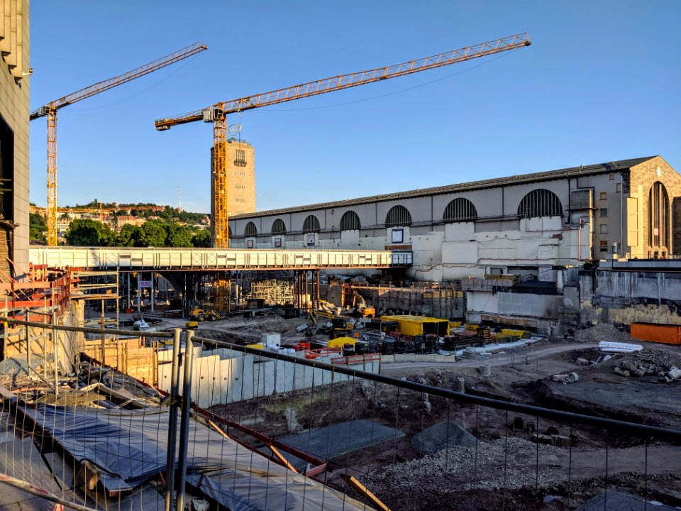 Stuttgart 21 gesehen vom Karoline-Kaulla-Weg Blickrichtung Südosten