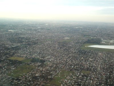 Suburban Buenos Aires from air